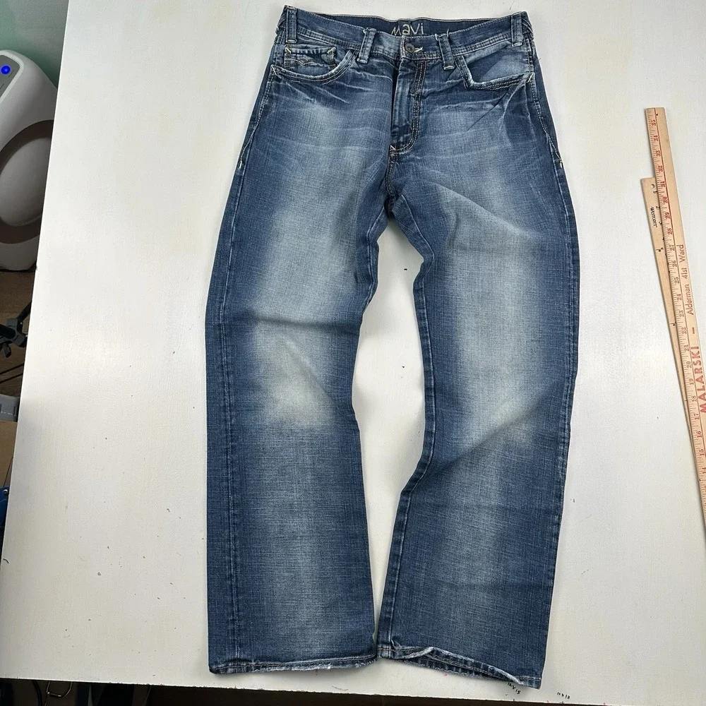 VTG Y2K Mavi‎ Matt Relaxed Straight Leg Jeans Men's 31x32 Mid Rise Blue Denim